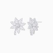 Platinum & 18K White Gold Earrings with Marquise Diamonds and  Baguette Accents
