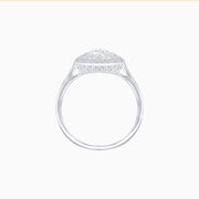 Marquise Diamond Double Halo Ring in Platinum 950 with Baguette & Round Accents (1.01 CT Center)