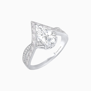 Platinum Pear Perfection Bridal Set with Baguette, Princess & Round Diamonds